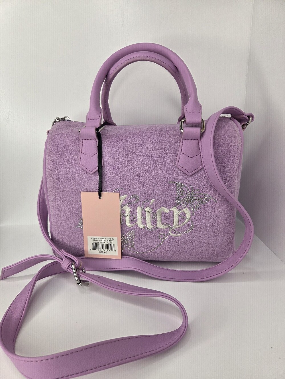 💜▪️Juicy Couture▪️Wingin It Speedy Violet Tulle - Purple  Satchel